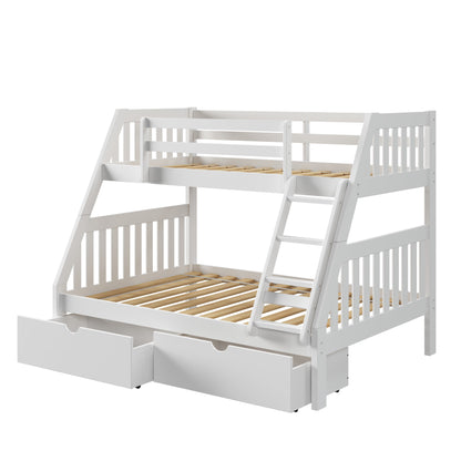 Austin Mission Twin over Full Bunkbed with Dual Underbed Drawers