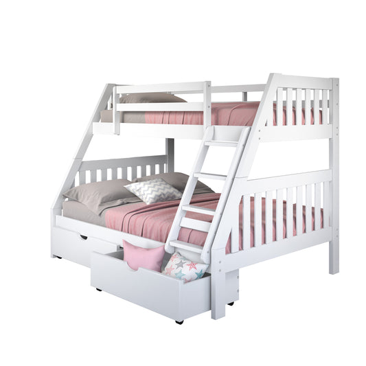Austin Mission Twin over Full Bunkbed with Dual Underbed Drawers