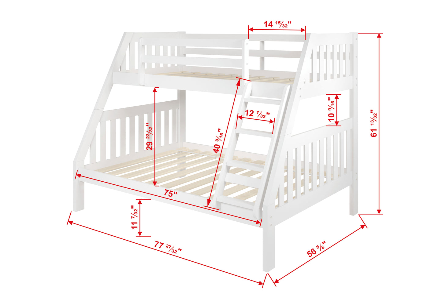 Austin Mission Twin over Full Bunkbed