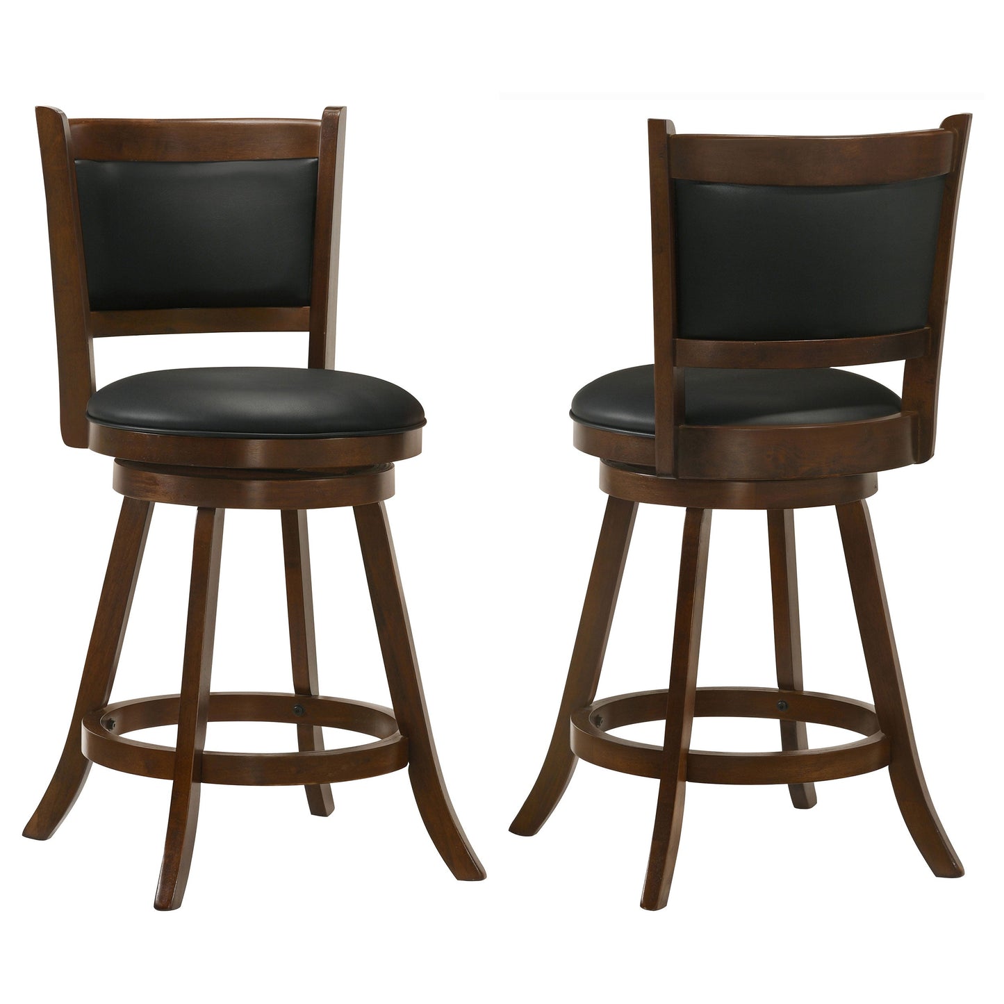 Silla de bar giratoria tapizada Broxton color castaño (juego de 2)