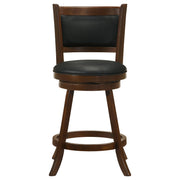 Silla de bar giratoria tapizada Broxton color castaño (juego de 2)