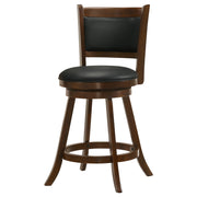 Silla de bar giratoria tapizada Broxton color castaño (juego de 2)