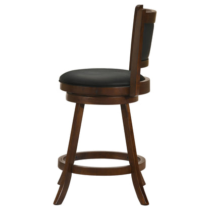 Silla de bar giratoria tapizada Broxton color castaño (juego de 2)