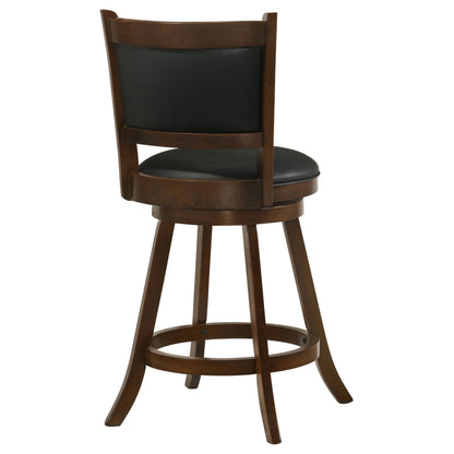 Silla de bar giratoria tapizada Broxton color castaño (juego de 2)