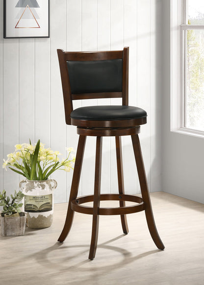 Silla de bar giratoria tapizada Broxton color castaño (juego de 2)