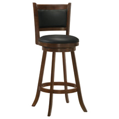 Silla de bar giratoria tapizada Broxton color castaño (juego de 2)