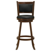 Silla de bar giratoria tapizada Broxton color castaño (juego de 2)