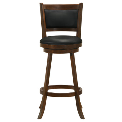 Silla de bar giratoria tapizada Broxton color castaño (juego de 2)