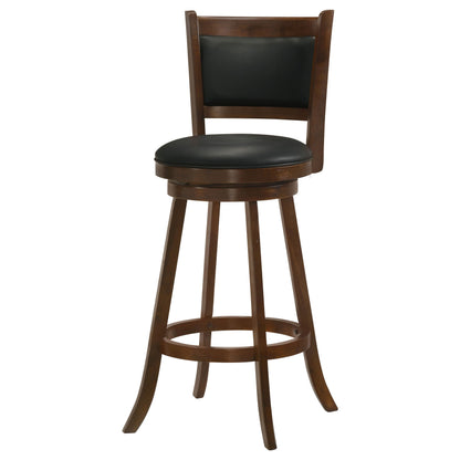 Silla de bar giratoria tapizada Broxton color castaño (juego de 2)