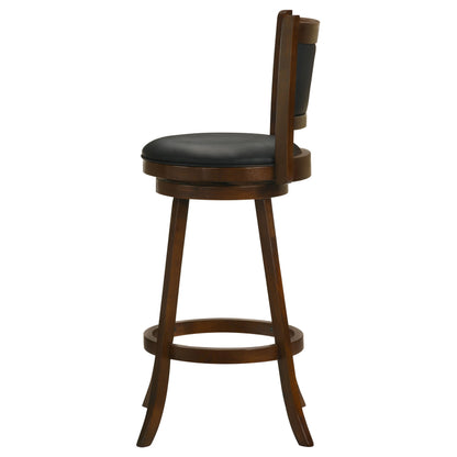 Silla de bar giratoria tapizada Broxton color castaño (juego de 2)