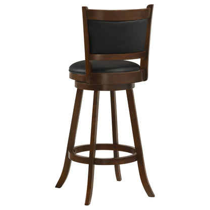 Silla de bar giratoria tapizada Broxton color castaño (juego de 2)