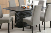 Mesa de comedor rectangular Stanton de 66 pulgadas, color negro