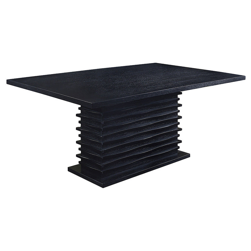 Mesa de comedor rectangular Stanton de 66 pulgadas, color negro