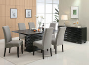 Mesa de comedor rectangular Stanton de 66 pulgadas, color negro