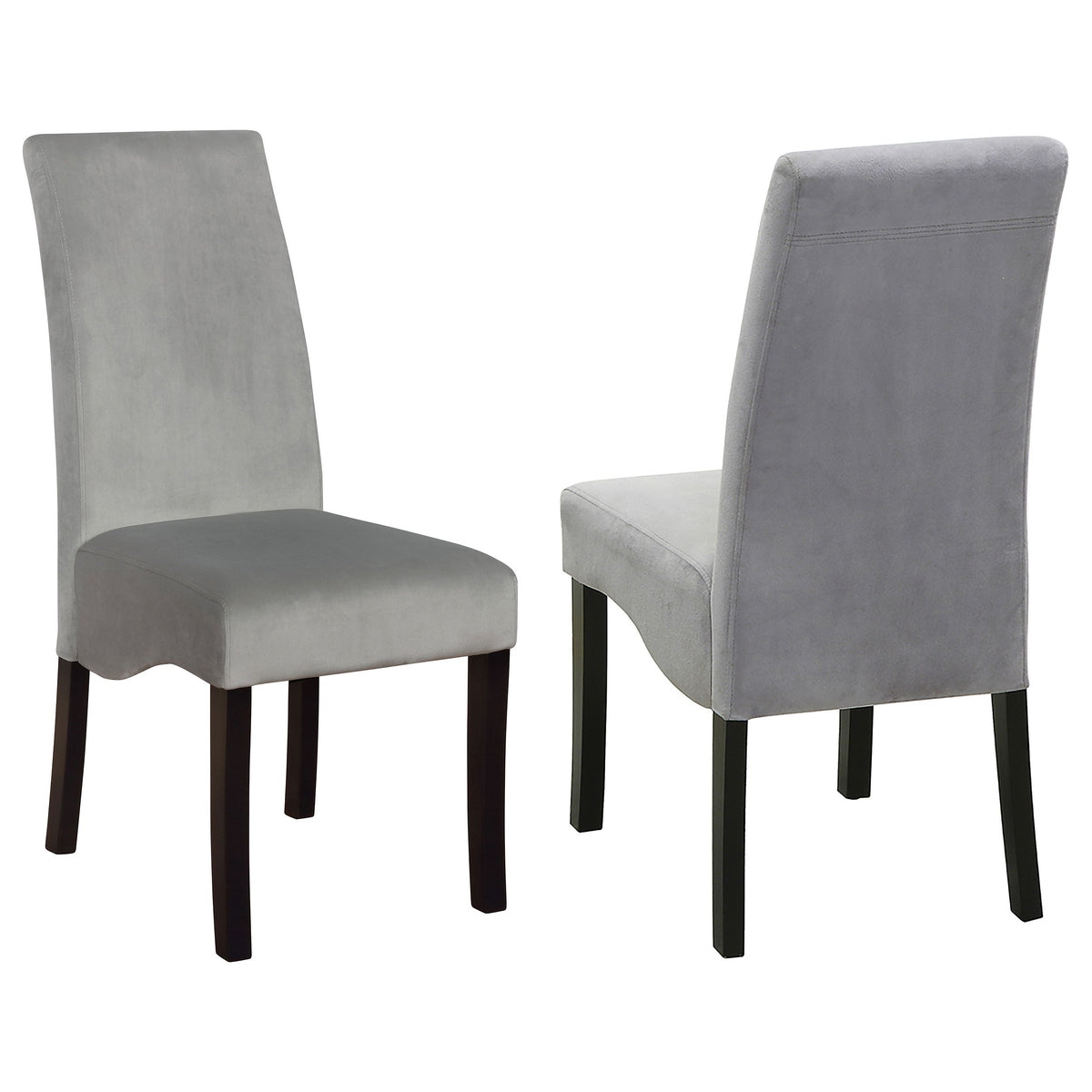 Silla de comedor tapizada Spring Creek color chocolate (juego de 2)