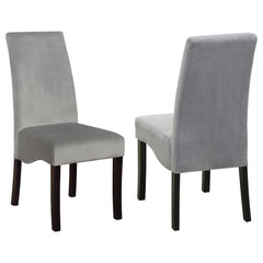 Silla de comedor tapizada Spring Creek color chocolate (juego de 2)