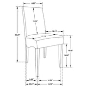 Silla de comedor tapizada Spring Creek color chocolate (juego de 2)