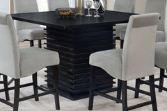 Mesa de comedor rectangular Stanton de 66 pulgadas, color negro