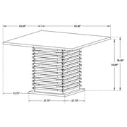 Mesa de comedor rectangular Stanton de 66 pulgadas, color negro