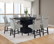 Mesa de comedor rectangular Stanton de 66 pulgadas, color negro