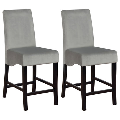 Stanton Grey Velvet Counter Chairs (Set of 2)