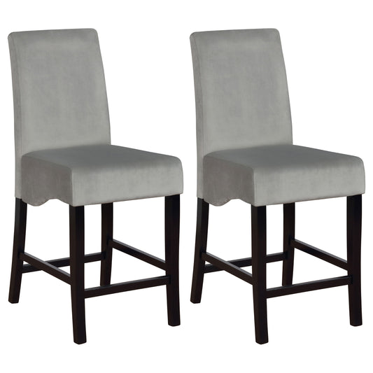 Stanton Grey Velvet Counter Chairs (Set of 2)