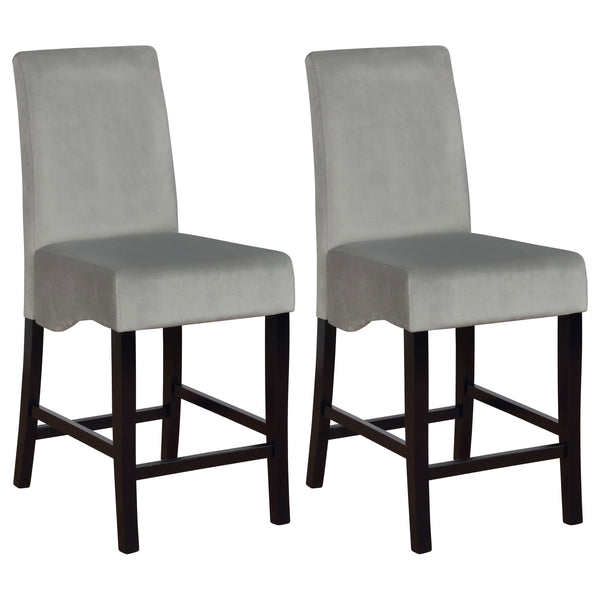 Stanton Grey Velvet Counter Chairs (Set of 2)