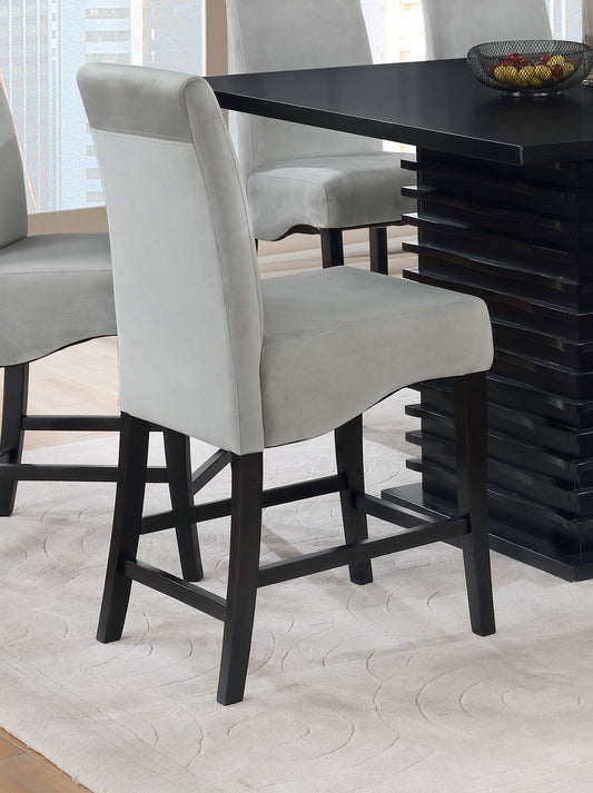 Stanton Grey Velvet Counter Chairs (Set of 2)