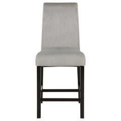 Silla de mostrador tapizada en terciopelo Stanton gris (juego de 2)