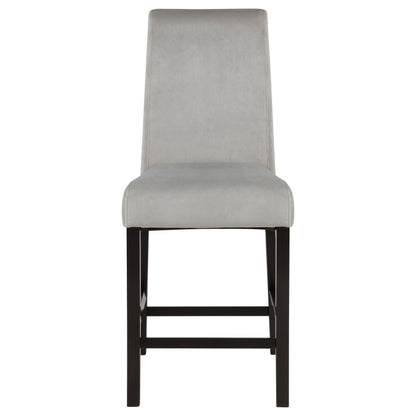 Stanton Velvet Upholstered Counter Chair Grey (Set of 2)