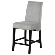 Silla de mostrador tapizada en terciopelo Stanton gris (juego de 2)