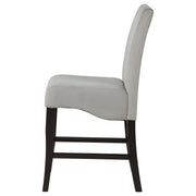 Silla de mostrador tapizada en terciopelo Stanton gris (juego de 2)