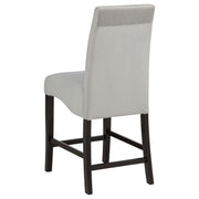 Silla de mostrador tapizada en terciopelo Stanton gris (juego de 2)