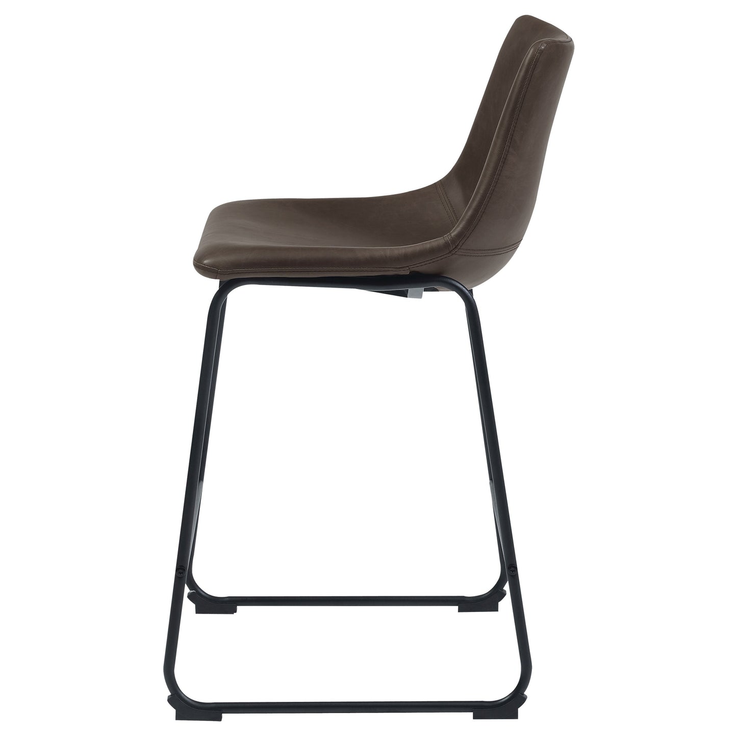 Silla de bar tapizada Michelle marrón (juego de 2)