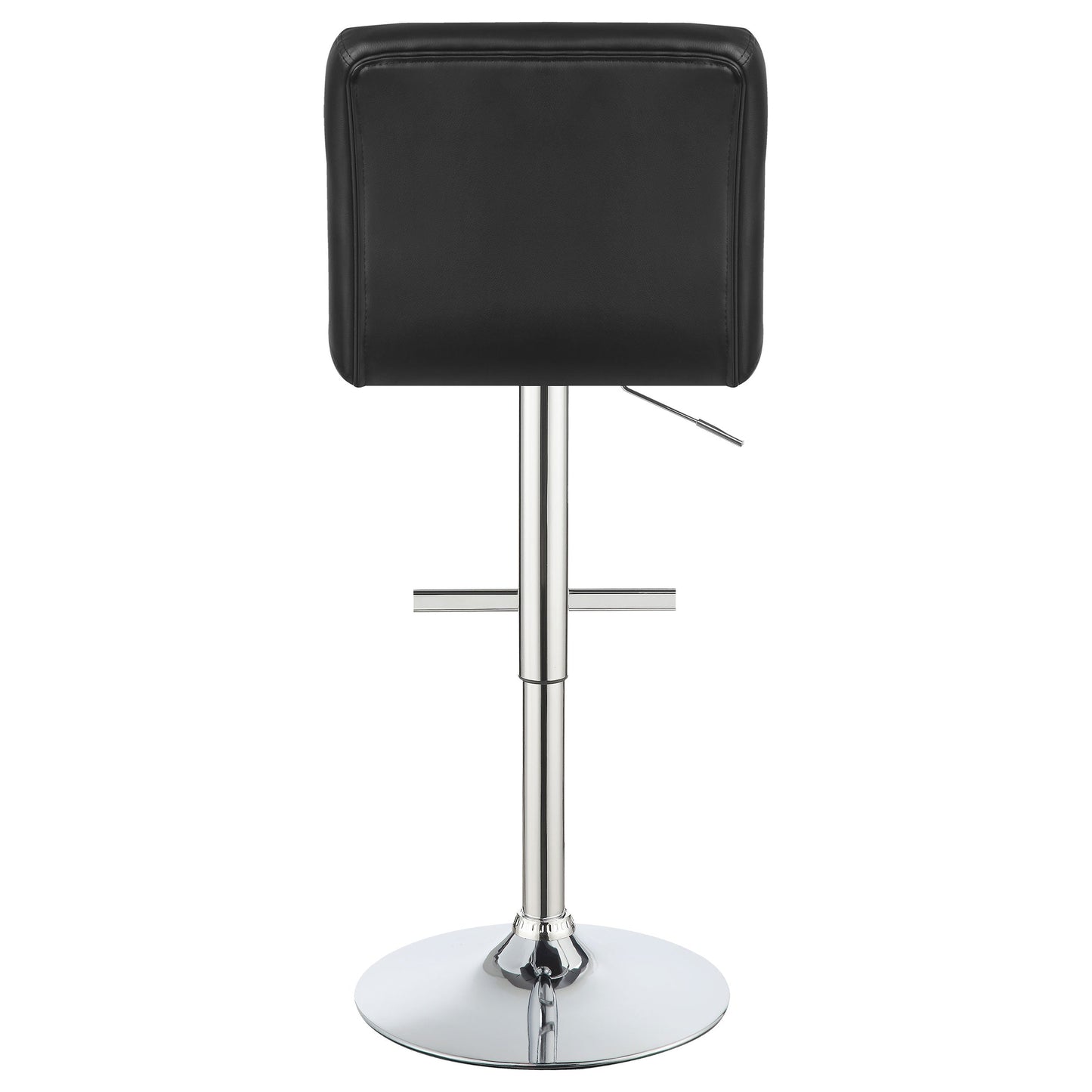 Taburete de bar ajustable tapizado Lenny negro/blanco (juego de 2)