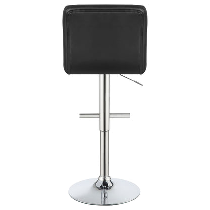 Taburete de bar ajustable tapizado Lenny negro/blanco (juego de 2)