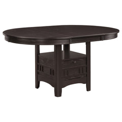 Mesa de comedor extensible Lavon ovalada de 60 pulgadas, color espresso