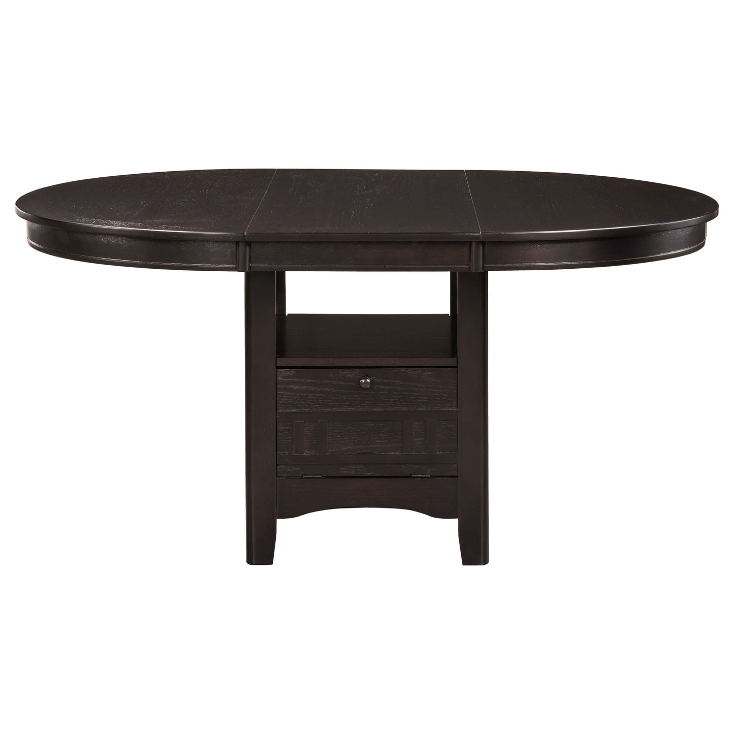 Mesa de comedor extensible Lavon ovalada de 60 pulgadas, color espresso