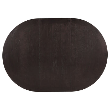 Mesa de comedor extensible Lavon ovalada de 60 pulgadas, color espresso