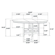 Mesa de comedor extensible Lavon ovalada de 60 pulgadas, color espresso
