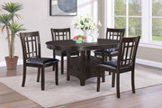 Mesa de comedor extensible Lavon ovalada de 60 pulgadas, color espresso