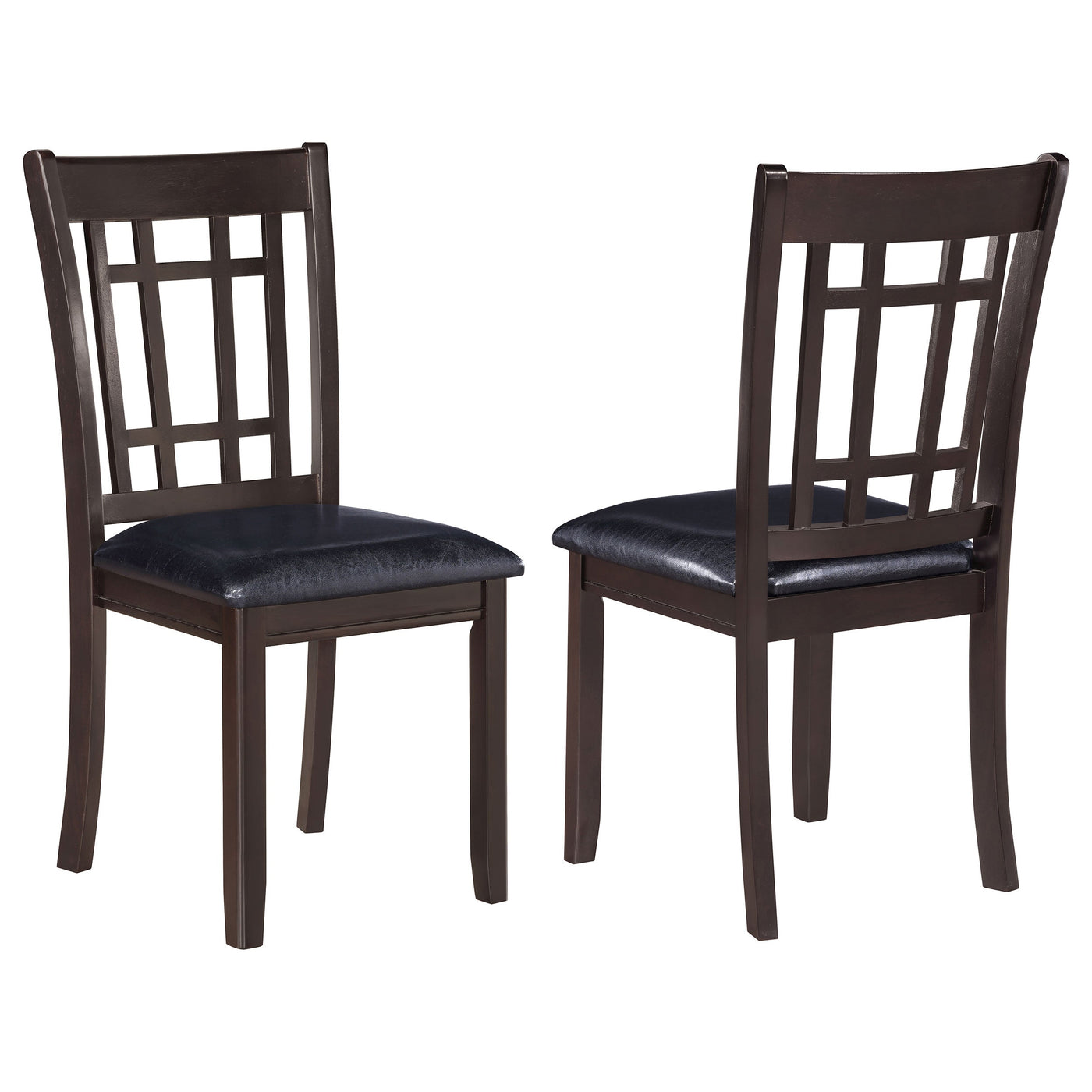 Silla de comedor auxiliar de madera Lavon color espresso (juego de 2)