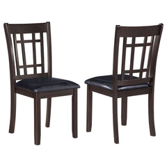 Silla de comedor auxiliar de madera Lavon color espresso (juego de 2)