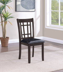 Silla de comedor auxiliar de madera Lavon color espresso (juego de 2)