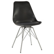 Silla de comedor Juniper de polipropileno negra (juego de 2)