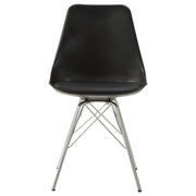 Silla de comedor Juniper de polipropileno negra (juego de 2)