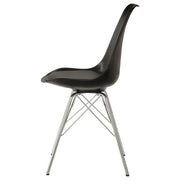 Silla de comedor Juniper de polipropileno negra (juego de 2)
