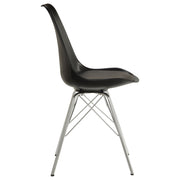 Silla de comedor Juniper de polipropileno negra (juego de 2)
