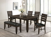 Conjunto de mesa de comedor rectangular Dalila Cappuccino