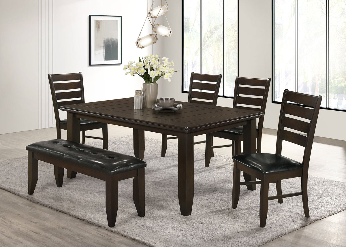 Conjunto de mesa de comedor rectangular Dalila Cappuccino